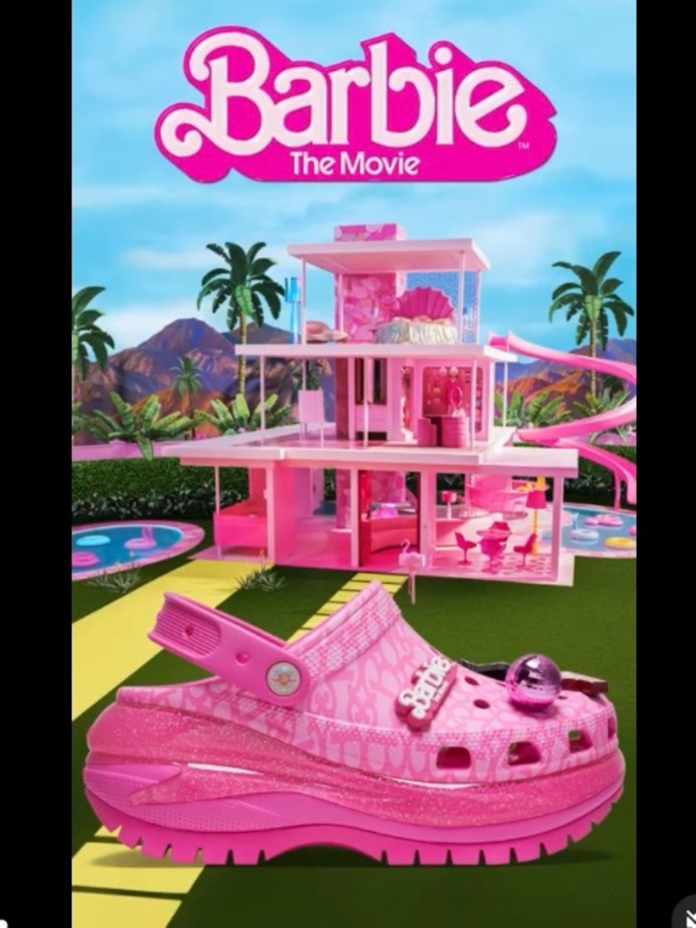 Barbie The Movie Mega Crush Platform Clogs Size 9 NWT